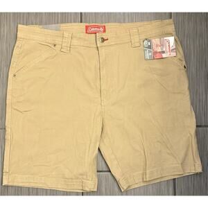 Coleman Shorts Men's 38x9 Kkhaki Canvas Stretch Tear Resistant Hiking Gorpcore